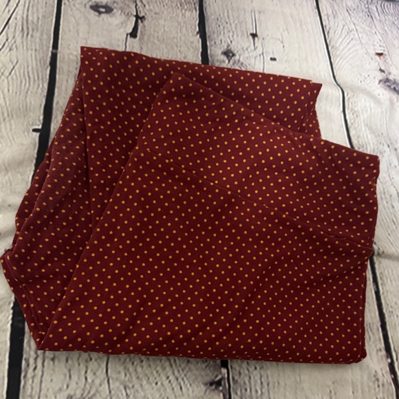 LuLaRoe Pants - LuLaRoe TC Rust & Mustard Polka Dot Comfy Buttery Soft Legging
